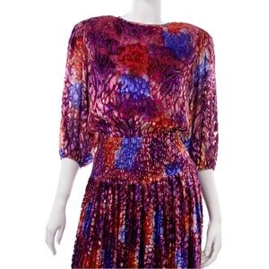 Vintage Diane Freis Silk Velvet Dress